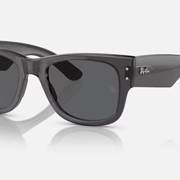 Ray-Ban Mega Wayfarer RB0840S 901/31 Black Green G-15 Sunglasses New with Case - Picture 13 of 13